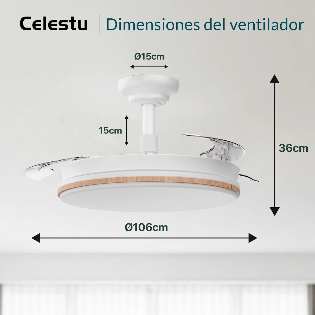 Ventilador de techo con 8 velocidades
